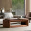 Table basse 43,3 po à plateau relevable moderne en placage de bois massif-141528328