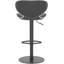 Hephaestus Swivel Upholstered and Faux Leather Adjustable Height Bar Stool with Steel Frame-152155080