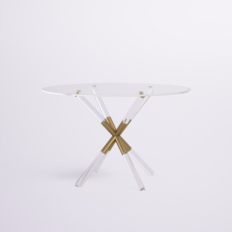 Jonah Round Glass Top Dining Table