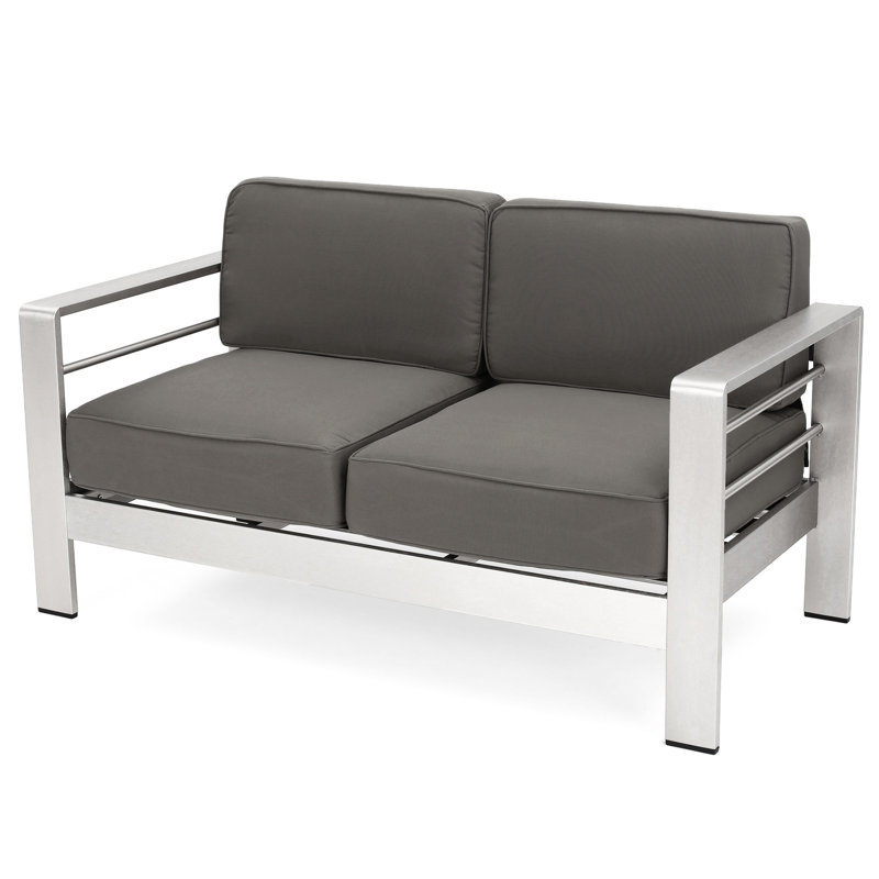 Khaki Aluminum Outdoor Seat - 10.00In H 600 Lbs Capacity Assembly Required Patio Weight 26.75In Depth