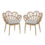 Ensemble de 2 chaises d'extérieur en forme de paon en osier Kirk
