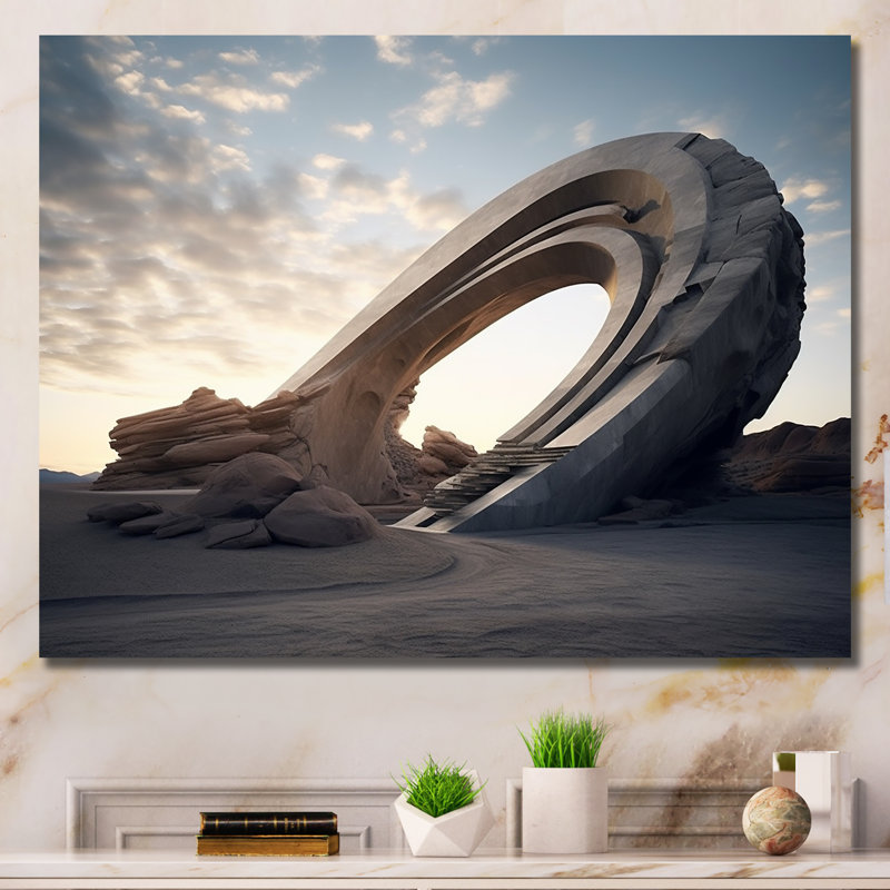 Art mural surréalisme surréalisme II, H 30 po x l 40 po x P 1,5 po, Toile tendue