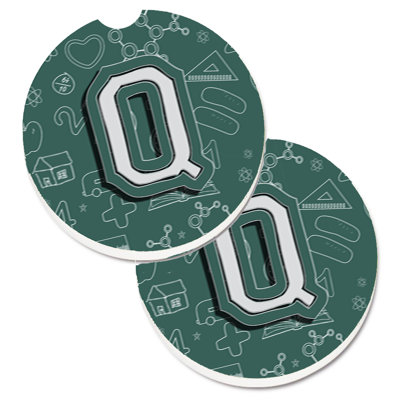 Ceramic Round 2 Piece Car Coaster Set