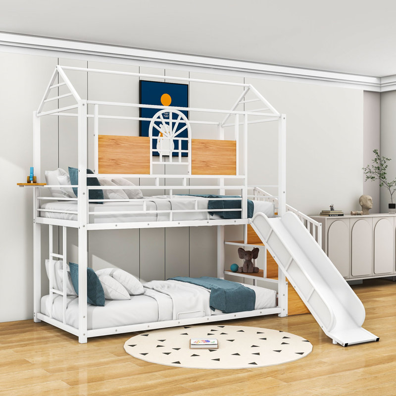 Bofort Kids Twin Over Twin Bunk Bed, White
