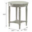 Table de bout ronde avec tablettes style Antique