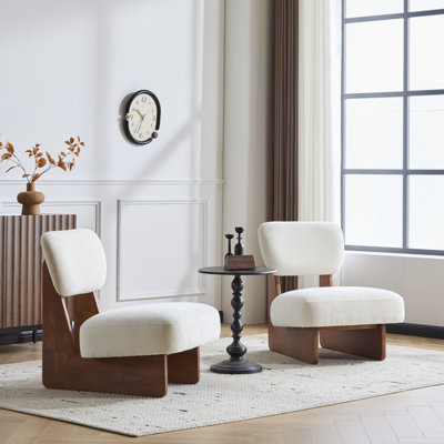 Chaises d'appoint rembourrées en tissu Vierra