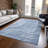 Geodari Blue Washable Indoor-Outdoor Rug - LOOMLAN-443182601