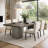 Cid Ari Dining Table, Rectangular Top, Gray