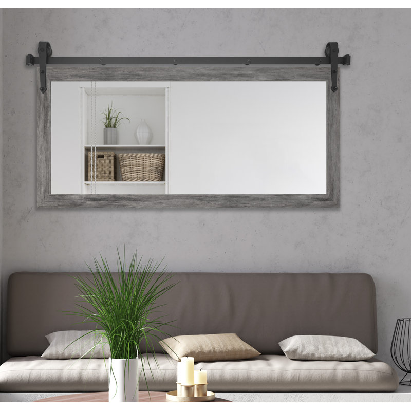 Lanphear Engineered Wood Flat Wall Mirror, 31" H x 48" W