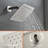 8 Inch Wall Mount Shower System With Tub Spout Single Handle Shower Faucet Set Brass Waterfall Shower Trim Kit With Rough-In Valve-116273720