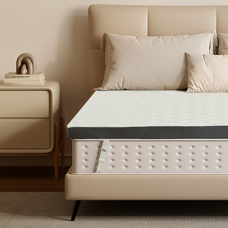 3 Inch Memory Foam Mattress Topper Extra Firm Cooling Pad With Removable & Washable Cover, Full