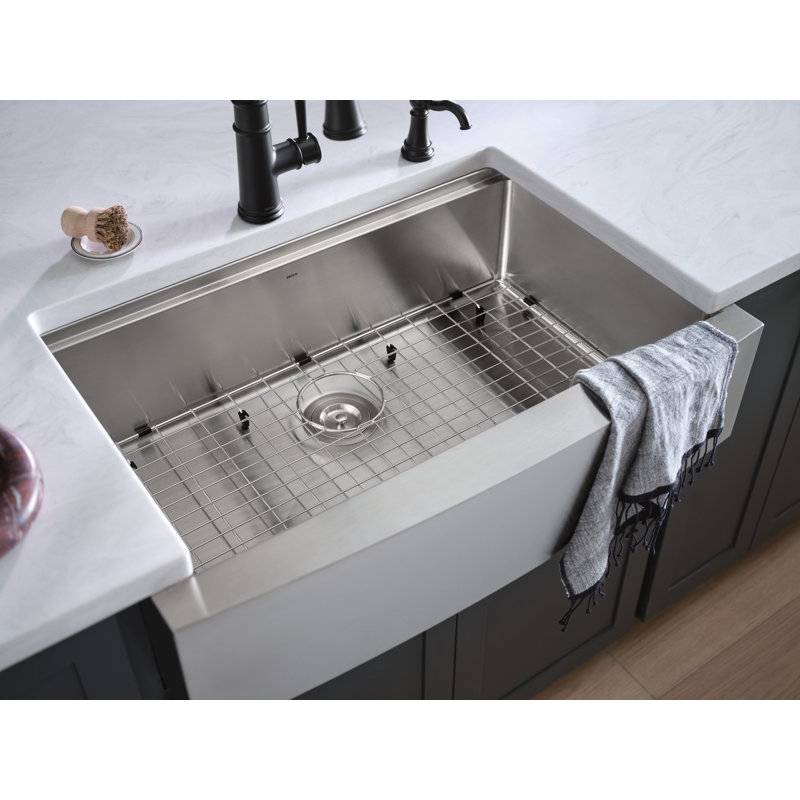Stainless Steel Farmhouse Single Bowl Workstation Sink with Accessories
