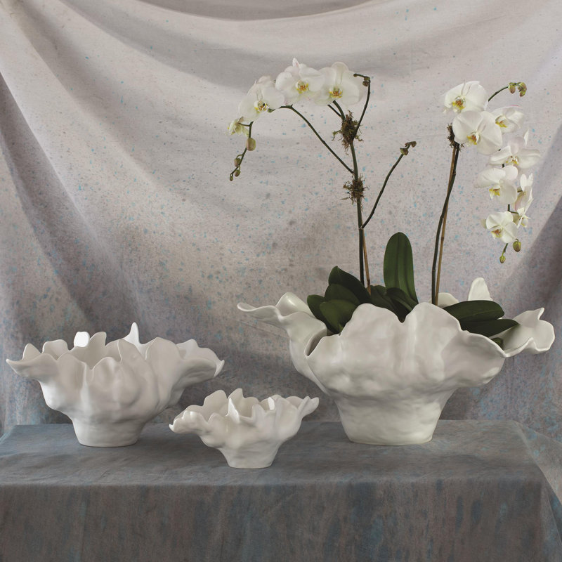 Meteor Bowl-Ivory, 15" H x 20" W x 29" D