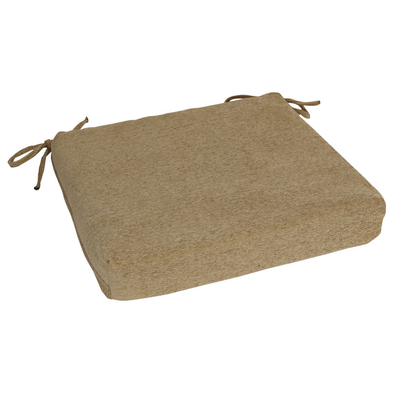 20-Inch By 19-Inch Jacquard Chenille Chair Cushions, Tan