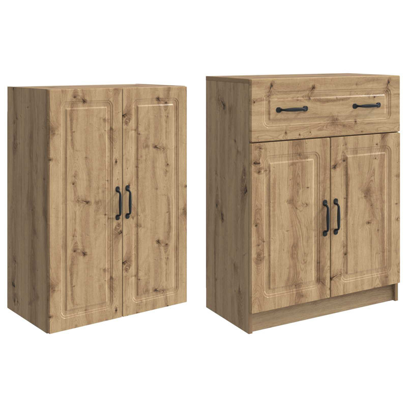 4 -Door 4 Storage Cabinet, Artisan Oak
