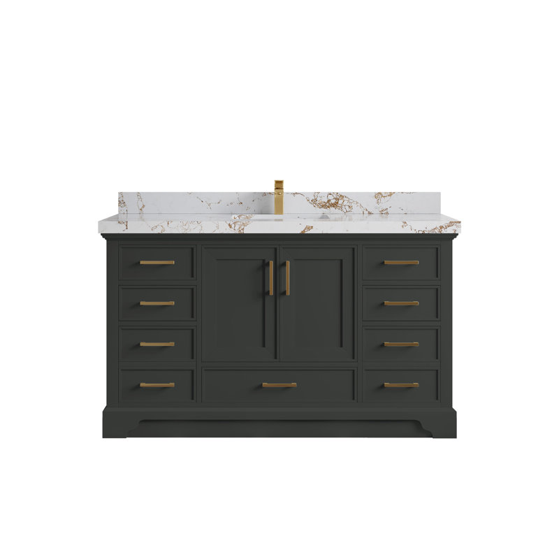 Meuble-lavabo simple avec plateau Charlotte 60