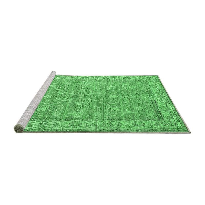 Washable Oriental Indoor Rug, Round 4'