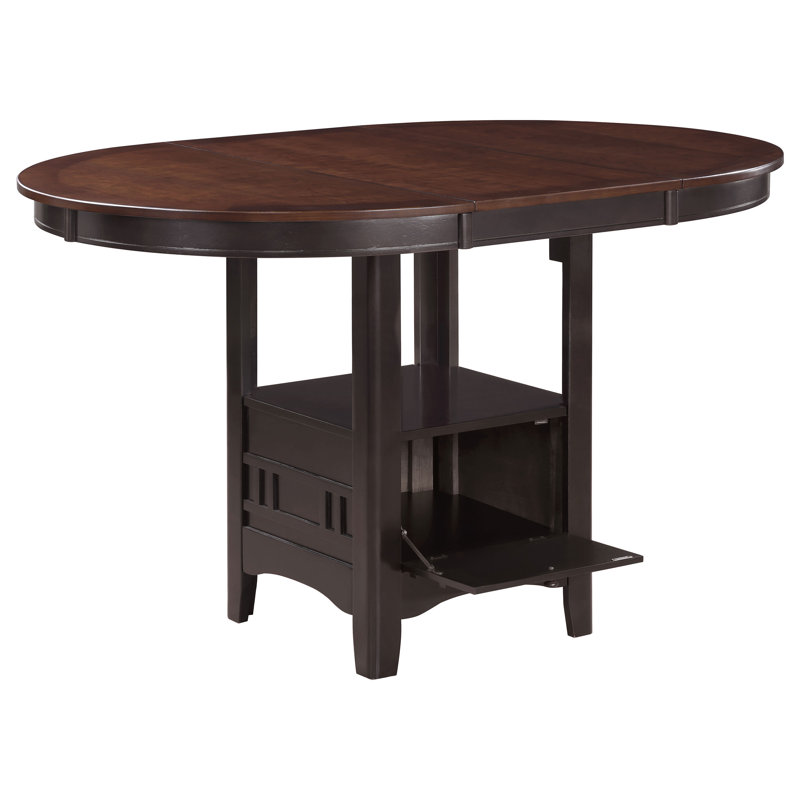 Luxury Build - Geikeline 5-Piece Oval Counter Height Dining Set Light Chestnut