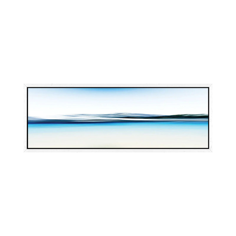 Beautiful and Serene 1 Piece Panoramic Wall Art on Canvas, 40.64cm H x 121.92cm W x 3.81cm D, White Framed