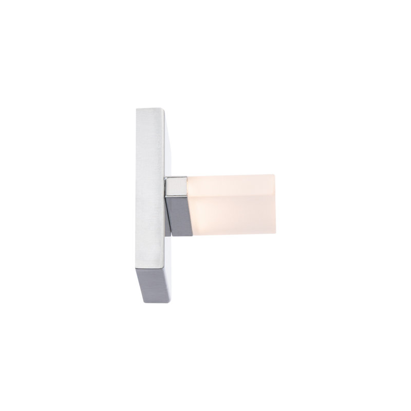 - Light LED Outdoor Armed Sconce, Brushed Aluminum