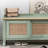 Green Solid Wood Bench