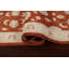 Tapis de couloir unique en laine noué à la main nouvel âge 3 pi x 12 pi 5 po rouge / ivoire