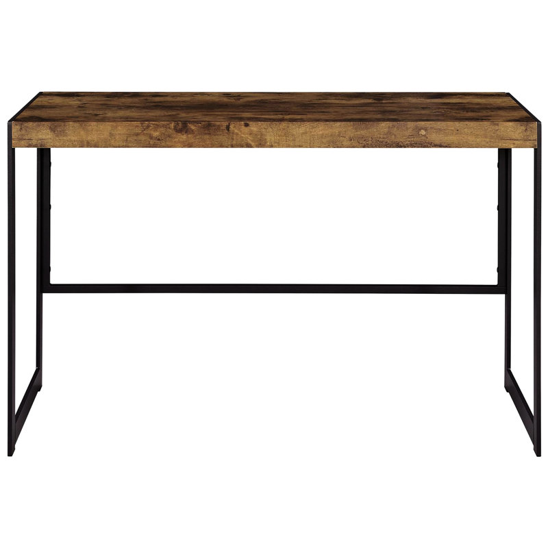 Bureau d'écriture antique en muscade avec base bronze industriel - améliore la productivité au travail