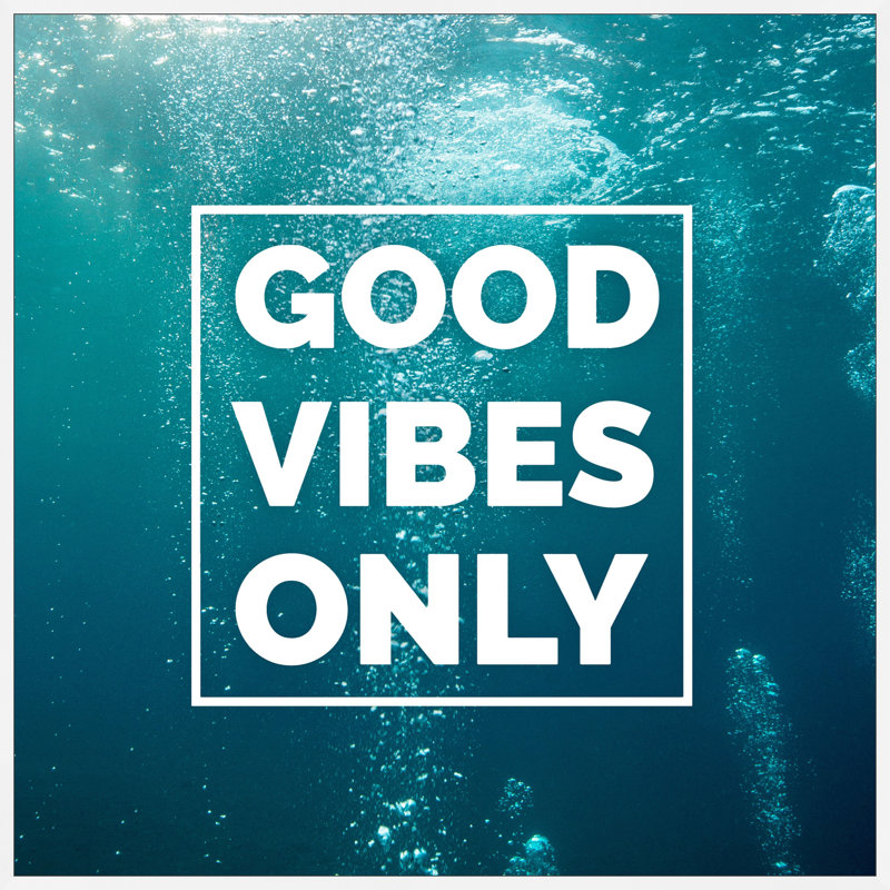 Reproduction d’art textuel sur toile « good vibes only XI », H 32 po x l 32 po x P 1,5 po