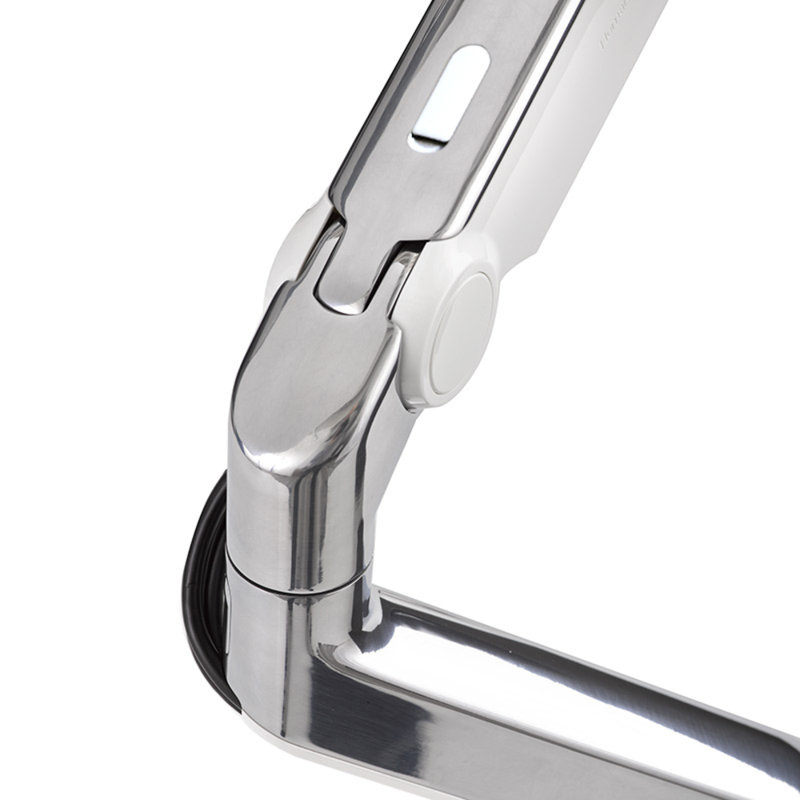 M10 avec barre transversale triple et poignée, Aluminium poli, Blanc, Triple