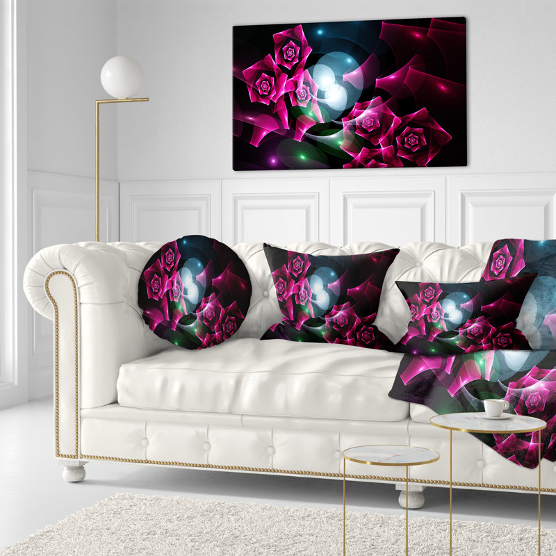 Coussin décoratif en bouquet de magnifiques roses Abstract, Rose