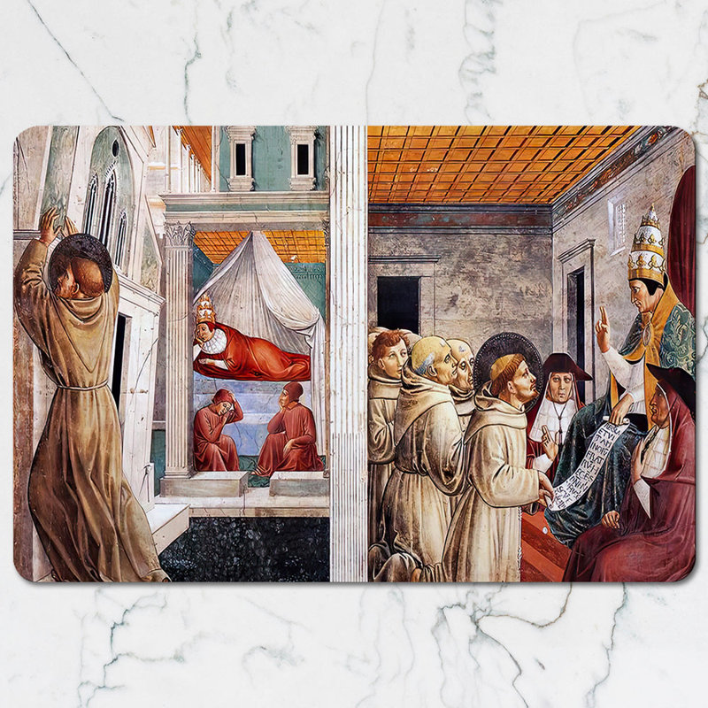 Religious Medieval Scene Placemat Coaster Set For Dining Table