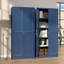 Armoire de cuisine bleue de 70,8 po de hauteur avec portes et tablettes réglables pour le salon, la chambre à coucher et la salle à manger, l 15,8 po x l 31,5 po x H 70,8 po-250963300