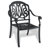 7-Piece All-Weather Cast Aluminum Dining Set, Include 2 Swivel Chairs,4 Dining Chairs And Rectangular Table With Black Frame(Same Sku:W1710S00367)