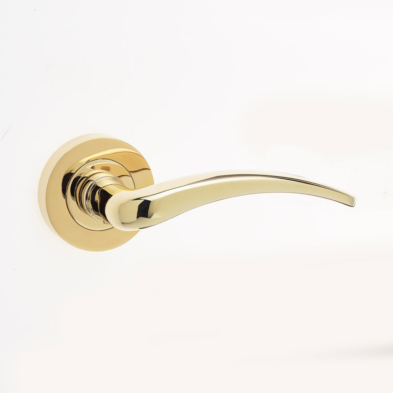 Gull Passage Door Handle, PVD Brass
