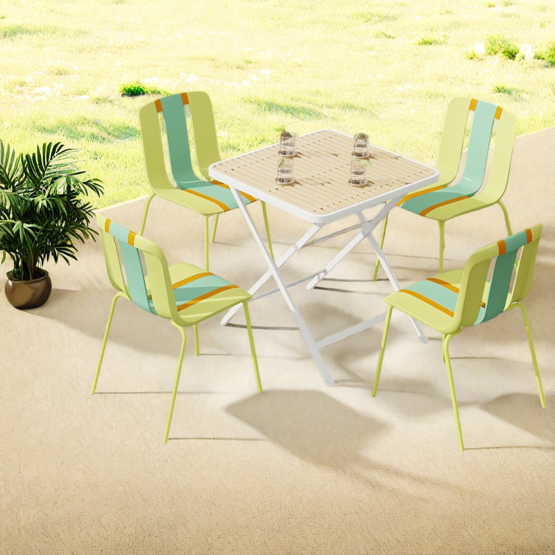 Ensemble de table de salle à manger moderne (doit inclure la table et la chaise), ensemble en métal portatif