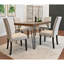 Ensemble de salle à manger 6 pièces Amisos, table à manger en épingle à cheveux avec 4 chaises et banc en bois, 3 options de couleurs