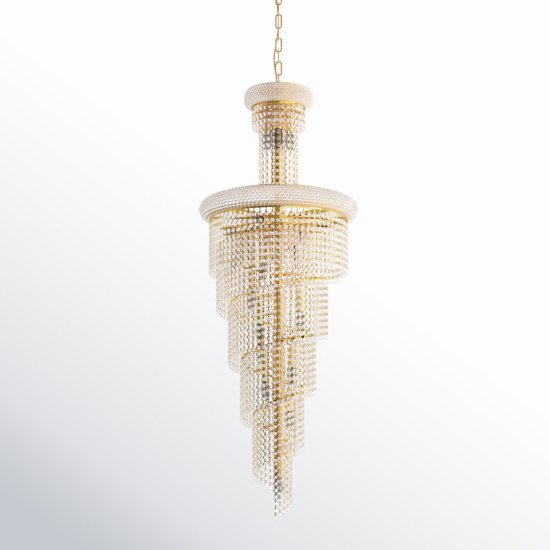 Sterns 38-Light Glam Flush Mount, Gold, Royal Cut