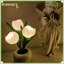 Lampe de tulipe à DEL, réplique de lampe de table à fleurs avec vase (usb-powe) - Pour la maison / le salon / le décor de bureau, appui long sur la luminosité réglable (effet respirant)