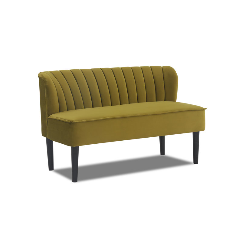 Georgio 2 Seater Velvet Loveseat, Olive