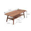 Table basse en bois massif avec rangement - 100% chêne, bureau rectangulaire, facile à assembler, ton brun pour le rangement du bureau, rectangulaire, assemblé, noyer
