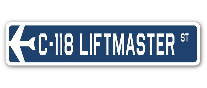 Panneau de signalisation militaire en aluminium Binns C-118 Liftmaster Air Force, H 7 po x l 30 po x P 1 po