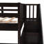 Lit superposé double avec rangement et garde-corps pour escalier pour chambre à coucher, dortoir, espresso-1494059171