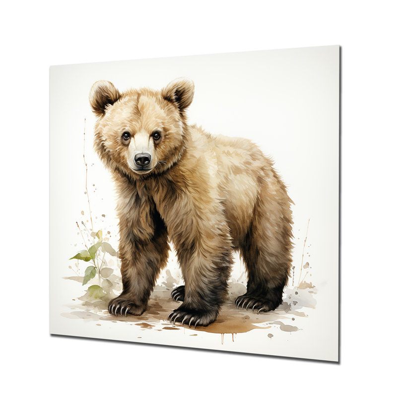 «Cuddly Grizzly Bear Cub» - art mural en métal 2 ours, H 36 po x l 36 po x P 1,5 po