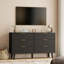 Commode pour chambre à coucher, commode 6 tiroirs avec poignées dorées, commodes modernes en bois et commodes-1348667370