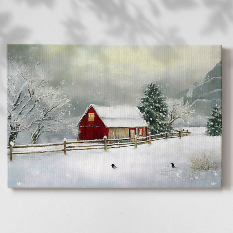 Art de vacances de Noël III - Toile tendue avec châssis - Lxxxviii, H 40 po x l 60 po