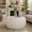 Table basse imperméable moderne 35,43 po, conception en ciment durable, compatible avec l'intérieur et l'extérieur-532410112-523276425