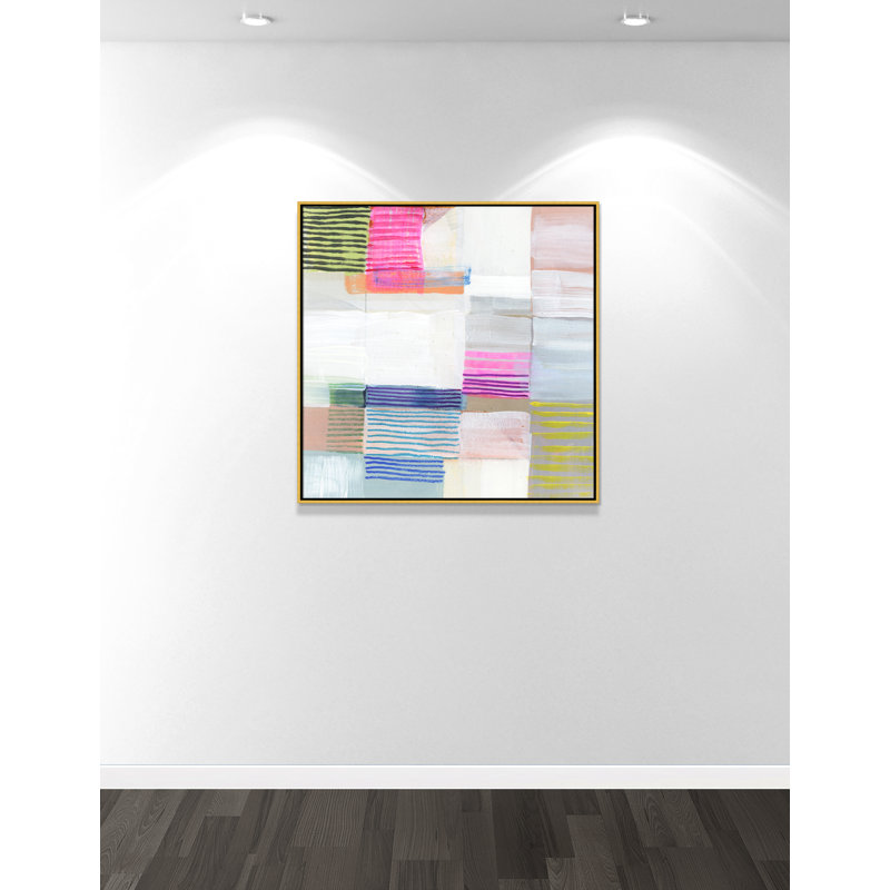 Bright Net II by Cartissi, Gold Framed, 37.5" H x 37.5" W x 2" D