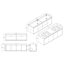 Ensemble de meuble-lavabo mural double 60 po Bern-101300752