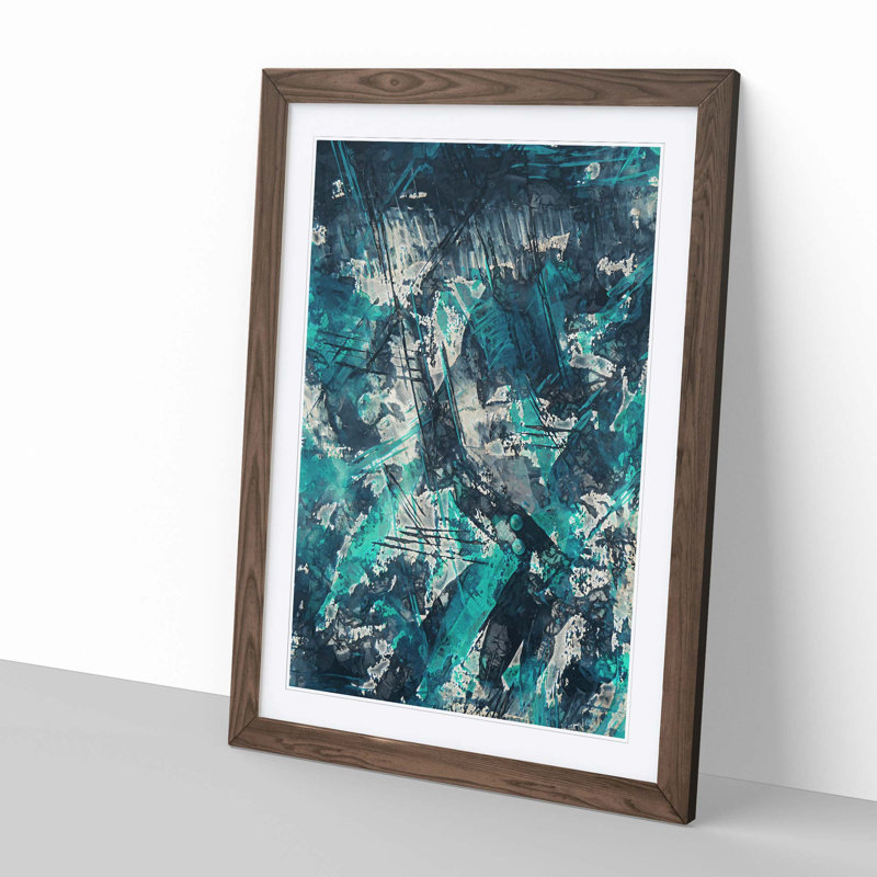 Knowing Why in Abstract - Picture Frame Graphic Art Print, Walnut, 76cm H x 50cm W x 2cm D