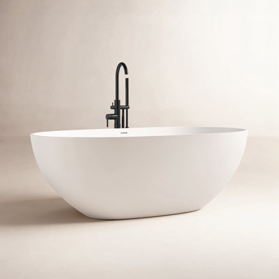 Forma 61" Solid Surface Soaking Bathtub